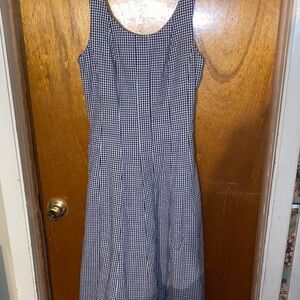 a new day Black and White Gingham Midi Dress